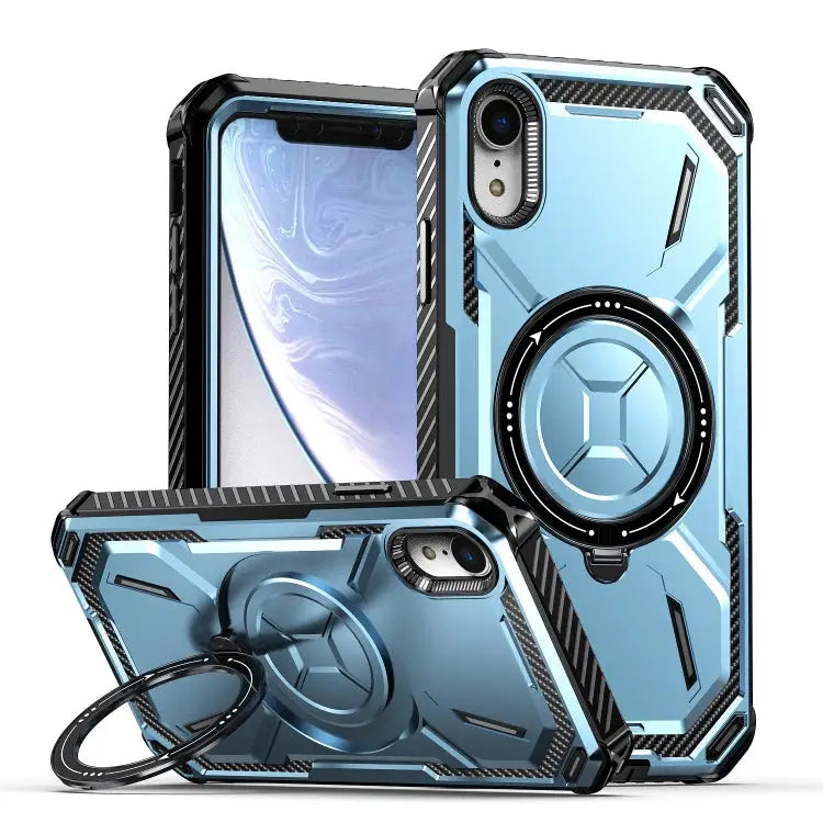 Armor Series Holder Phone Case For iPhone SE 2022 / 2020 / 8 / 7 For iPhone XR - For iPhone XR / Blue