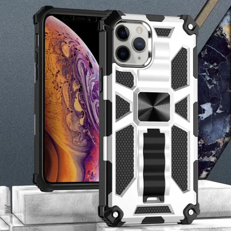 Armor Shockproof TPU + PC Magnetic Protective Case with Holder For iPhone 12 mini For iPhone 12 / 12 Pro For iPhone 12