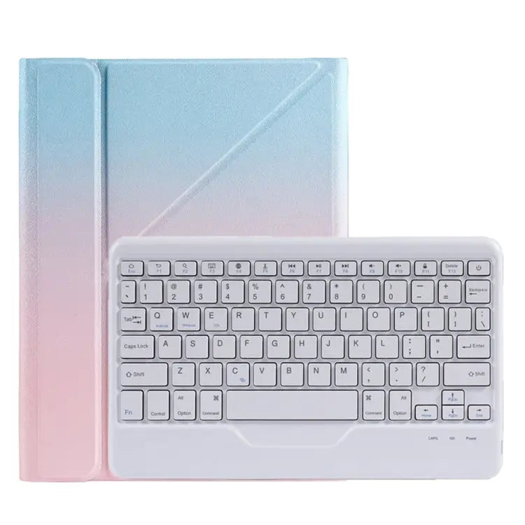 B011 Splittable Bluetooth Keyboard Leather Case with Triangle Holder & Pen Slot For iPad 9.7 2018 & 2017 / Pro 9.7