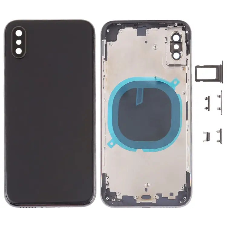 Back Cover with Camera Lens & SIM Card Tray & Side Keys for iPhone XS - For iPhone XS with Card Tray / For iPhone XS