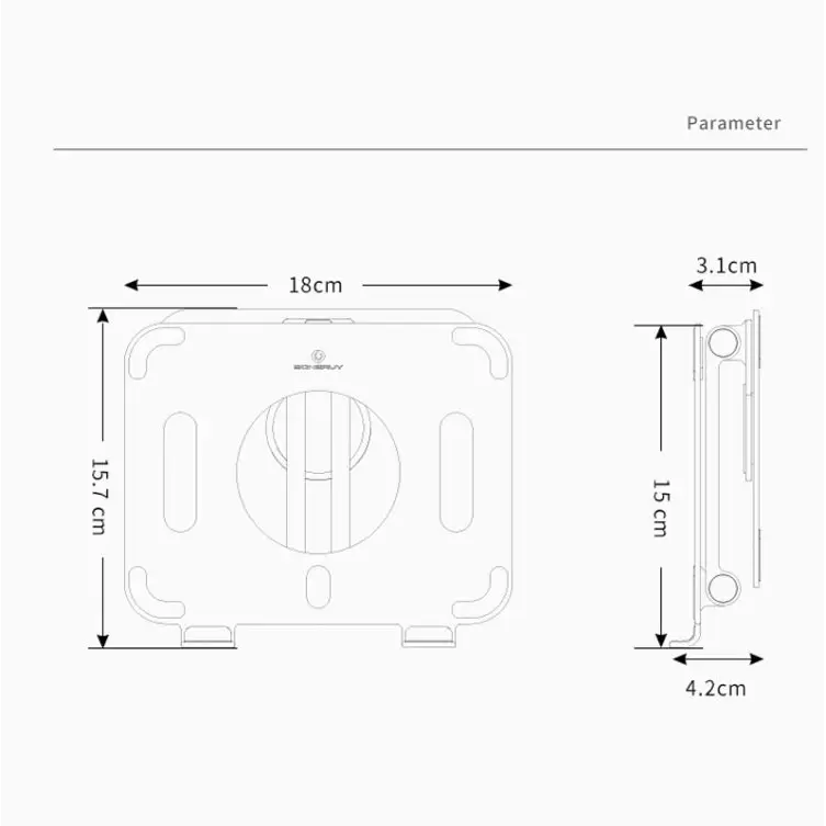 Boneruy L04mini 360 Degree Rotating Aluminum Alloy Tablet Laptop Holder L04mini - L04mini / Silver