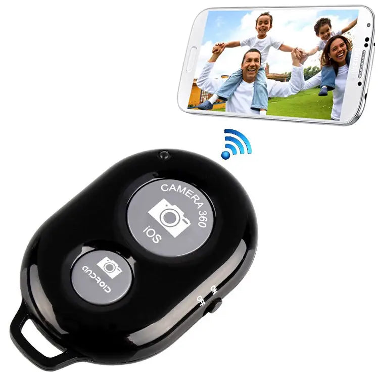 BRCMCOM Chip Universal Bluetooth 3.0 Remote Shutter Camera Control Self-timer White Black - Black / Black