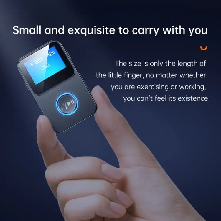 C33 Bluetooth 5.0 Audio Receiver Transmitter Portable MP3 Player with LCD Display Support Remote Control Camera