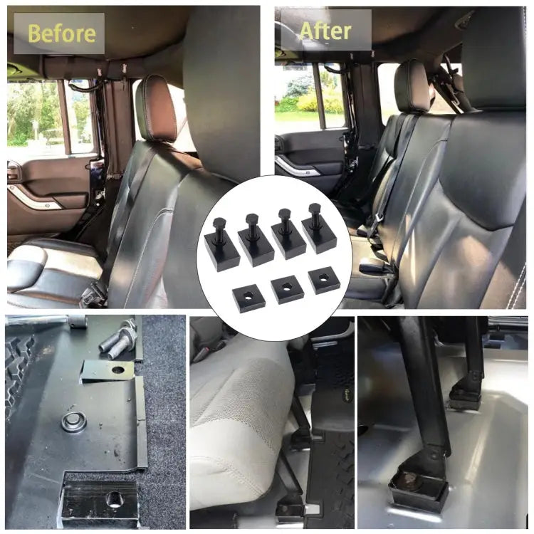 Car Rear Seat Adjuster Switch Seat Recline Kit Seat Spacers for Jeep Wrangler A3776 - A3776