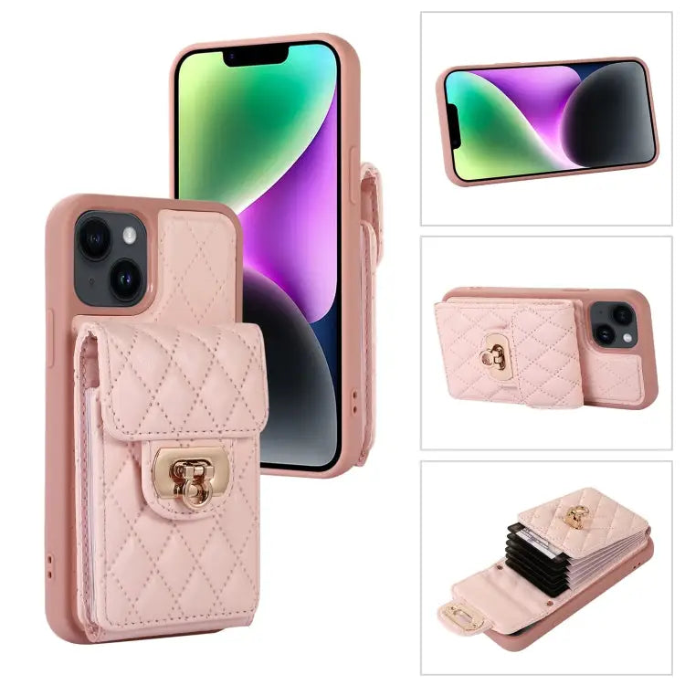 Card Slot Leather Phone Case with Short Lanyard For iPhone 14 Pro Max For iPhone 14 Pro For iPhone 14 For iPhone 14