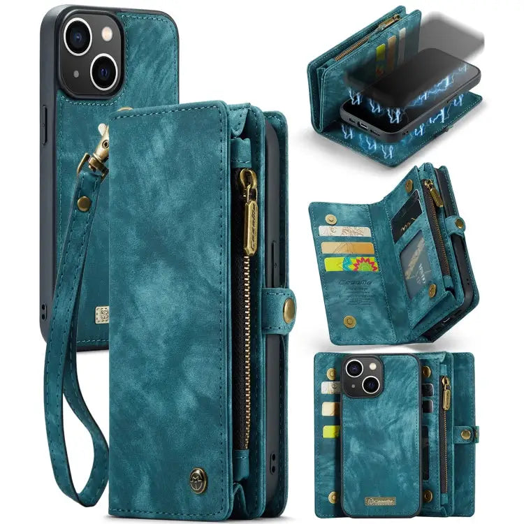 CaseMe-008 Detachable Multifunctional Horizontal Flip Leather Case with Card Slot & Holder & Zipper Wallet & Photo