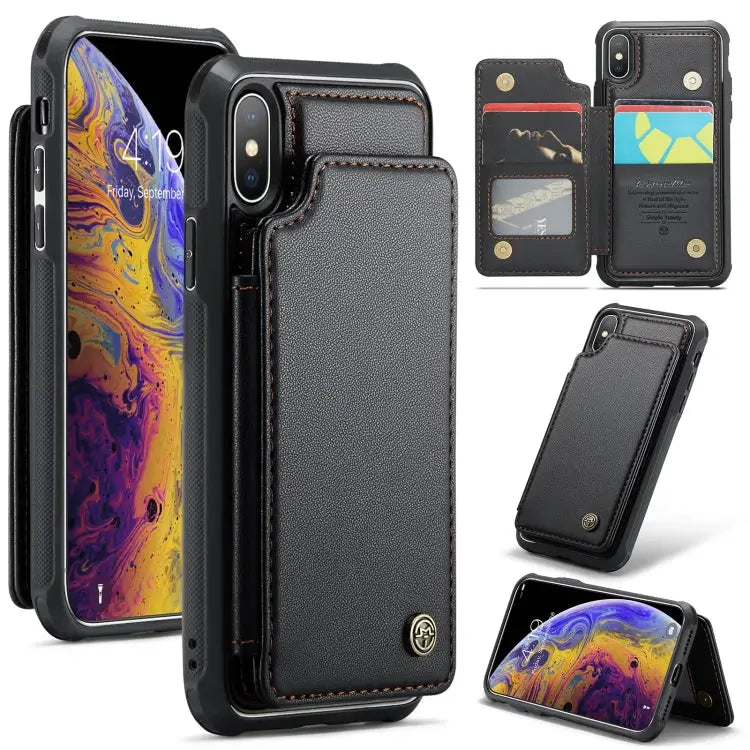 CaseMe C22 Card Slots Holder RFID Anti-theft Phone Case For iPhone 11 Pro For iPhone XS / X For iPhone XR For iPhone XS