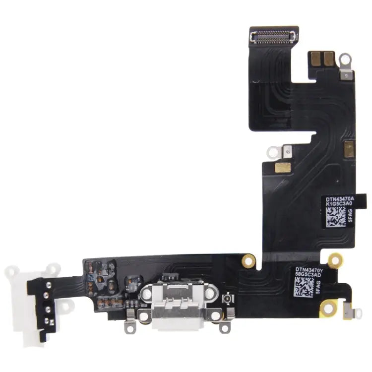 Charging Port Dock Connector Flex Cable for iPhone 6 Plus - For iPhone 6 Plus / White