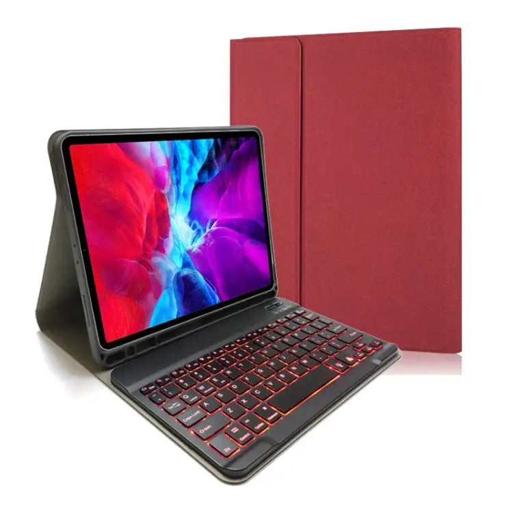 Cloth Texture Detachable Magnetic Bluetooth Keyboard Horizontal Flip Leather Case for iPad Pro 11 2020 / 2018