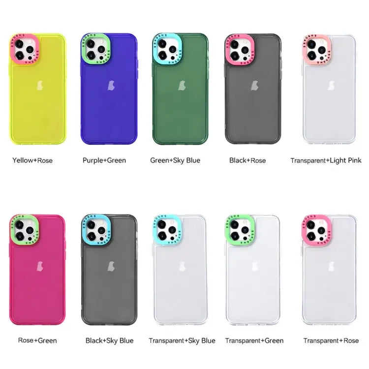Color Contrast Lens Frame Transparent TPU Phone Case For iPhone 12 For iPhone 12 Pro Max