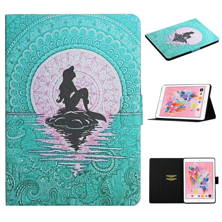 Colored Drawing Pattern Horizontal Flip Leather Case with Holder & Card Slots & Sleep / Wake-up Function For Huawei