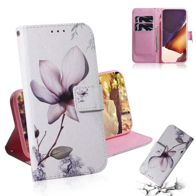 Coloured Drawing Horizontal Flip Leather Case with Holder & Card Slots & Wallet For Samsung Galaxy Note 20 For Samsung