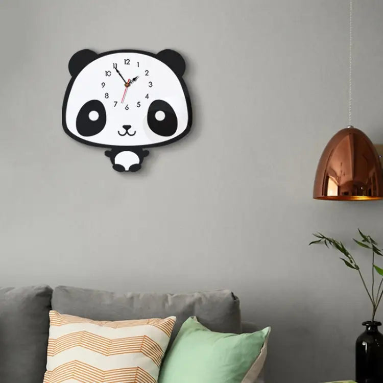 Creative Home Office Bedroom Decoration Panda Swing Acrylic Wall Clock Panda Swing Acrylic Wall Clock - Panda Swing