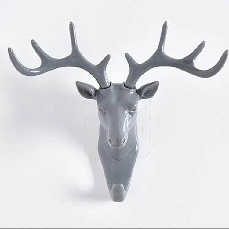 Creative Three-dimensional Multifunctional Deer Head Animal Decorative Hook Coat Hook Retro Clothes Hanging Creative