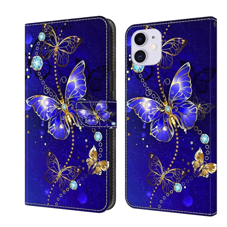 Crystal 3D Shockproof Protective Leather Phone Case For iPhone 11 - For iPhone 11 / Diamond Butterfly