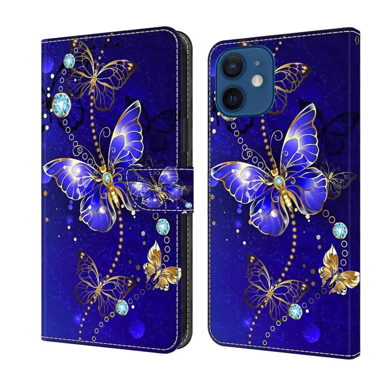 Crystal 3D Shockproof Protective Leather Phone Case For iPhone 12 mini / 13 mini - For iPhone 12 mini / 13 mini