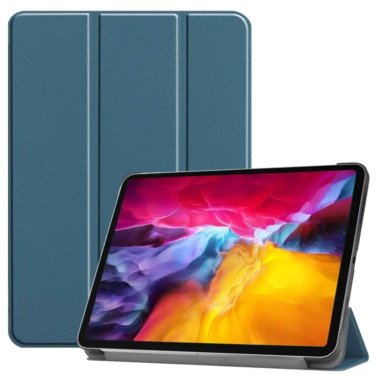 Custer Texture Horizontal Flip PU Leather Case with Three-folding Holder & Sleep / Wake-up Function For iPad Pro 11