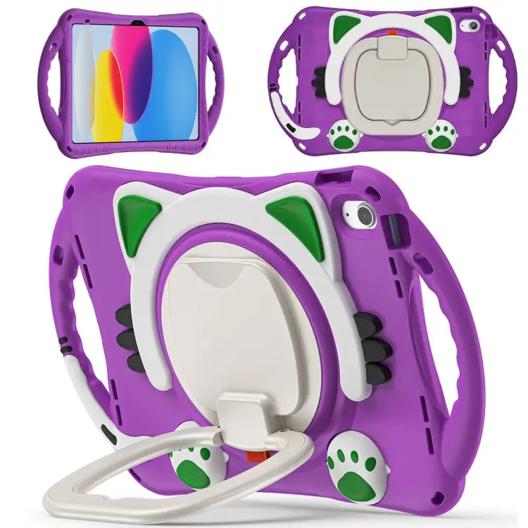 Cute Cat King Kids Shockproof EVA Tablet Case For iPad 10th Gen 10.9 2022 - For iPad 10th Gen 10.9 2022 / Purple