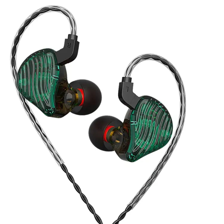 CVJ-CSE Ring Iron Hybrid Music Running Sports In-Ear Wired Headphone With Mic Without Mic - Without Mic / Green - Apple