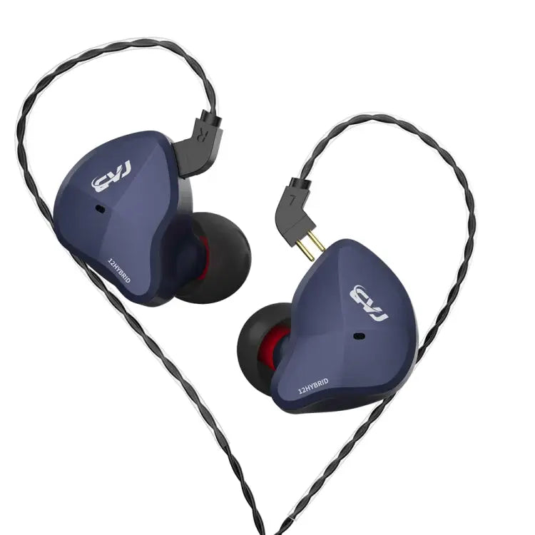 CVJ-CSN In-Ear Dual Magnetic Circuit Dynamic HIFI Wired Earphone With Mic Without Mic - Without Mic / Blue - Apple