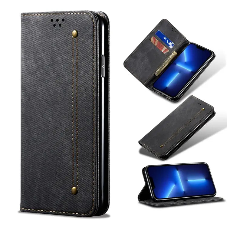 Denim Texture Casual Style Horizontal Flip Leather Case with Holder & Card Slots & Wallet For iPhone 13 For iPhone 13