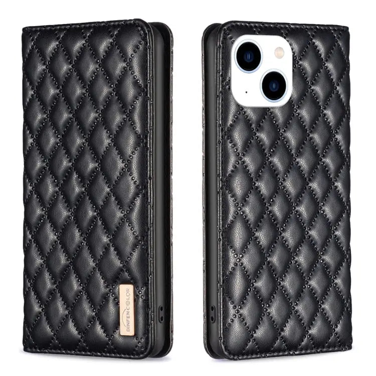 Diamond Lattice Magnetic Leather Flip Phone Case For iPhone 14 Pro Max For iPhone 14 Pro For iPhone 14 Plus For iPhone