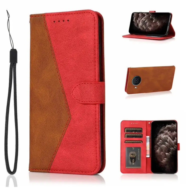 Dual-color Stitching Leather Phone Case For Nokia 6.2 / 7.2 For Nokia G10 / G20 / 6.3 For Nokia X10 / X20 - For Nokia