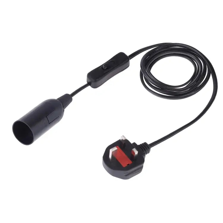 E14 Wire Cap Switch Lamp Holder Chandelier Power Socket with 1.8m Extension Cable Big UK Plug Big UK Plug 1.8m - Big UK