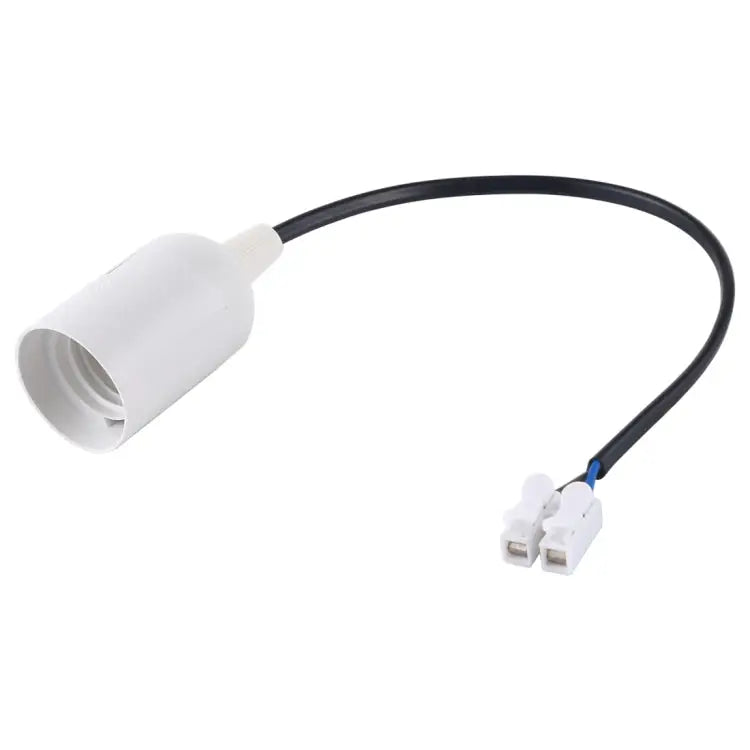 E27 Lamp Socket Base Holder with Electrical Wire Cable Cable Length: 28cm E27 - E27 / White