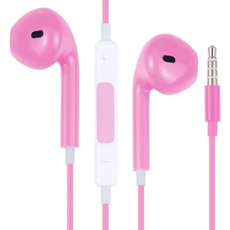 EarPods Wired Headphones Earbuds with Wired Control & Mic - Magenta / Magenta
