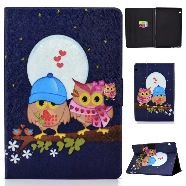 Electric Pressed Left Right Flat Feather Case with Sleep Function Pen Cover & Card Slot & Holder For Galaxy Tab E T560
