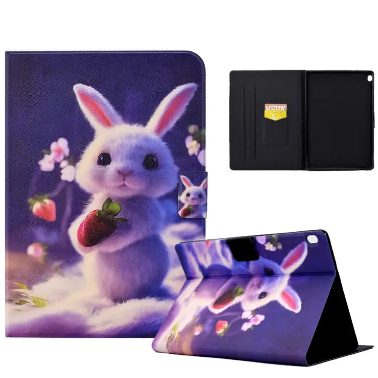 Electric Pressed TPU Smart Leather Tablet Case For Lenovo Tab M10 FHD REL - For Lenovo Tab M10 FHD REL / Strawberry