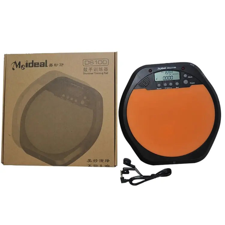 Electronic Dumb Combat Board Trainer Drum Exercise Metronome DS100(Black + Orange) Electronic Drum DS100 - Electronic