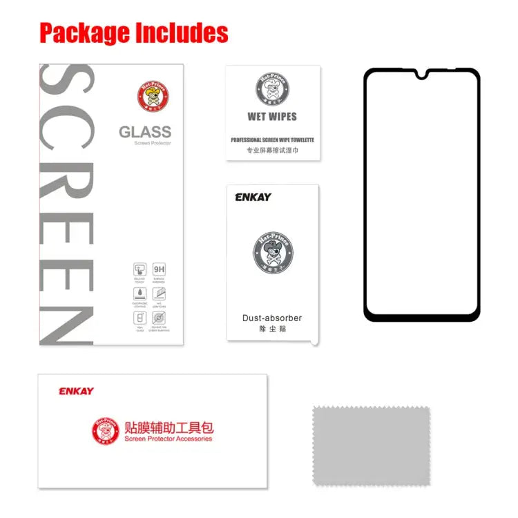ENKAY Hat-prince Full Glue 0.26mm 9H 2.5D Tempered Glass Film for Xiaomi Redmi Note 7 - Xiaomi Redmi Note 7 (Full Glue)
