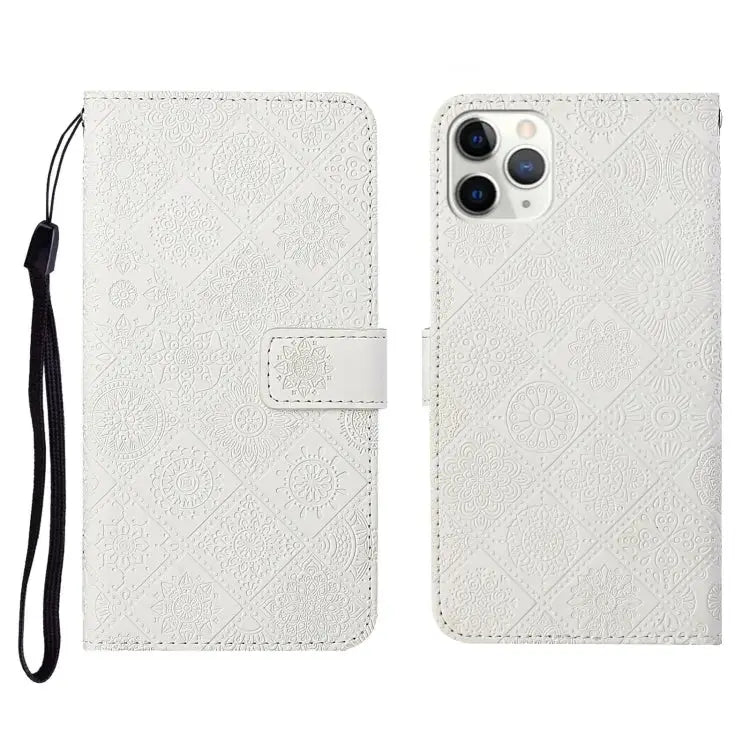 Ethnic Style Embossed Pattern Horizontal Flip Leather Case with Holder & Card Slots & Wallet & Lanyard For iPhone 11