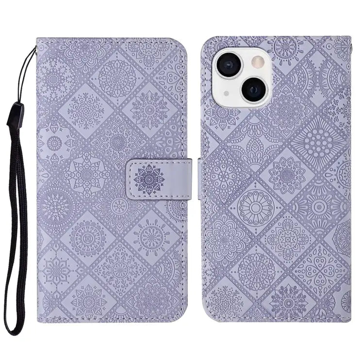 Ethnic Style Embossed Pattern Leather Phone Case For iPhone 15 Pro For iPhone 15 Plus For iPhone 15 - For iPhone 15