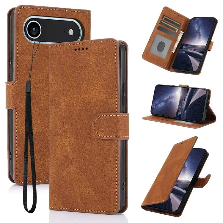 Fantasy Skin-feel Calfskin Texture Leather Phone Case For iPhone 17 Pro Max For iPhone 17 Pro For iPhone 17 For iPhone