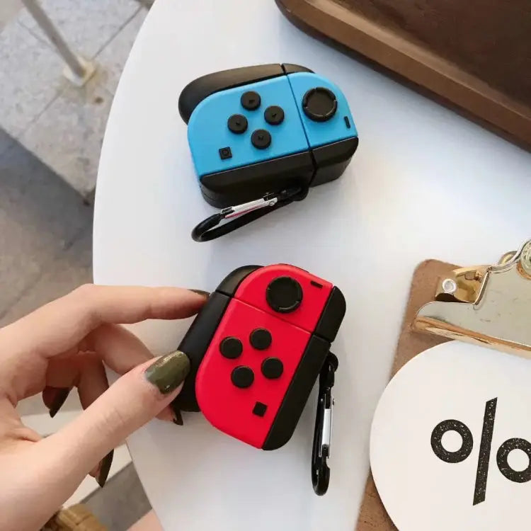 For Apple AirPods 1/2 Generation Universal Game Controller Bluetooth Headphone Protective Case - Red - Apple Accessories