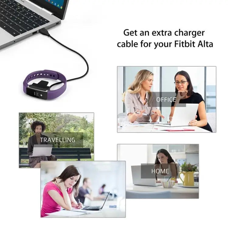 For Fitbit Alta Watch USB Charger Clip Cable with Reset Button Length: 30cm