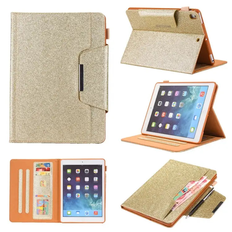 For iPad 10.2 inch Glitter Powder Horizontal Flip Leather Case with Holder & Card Slot & Photo Frame & Wallet For iPad