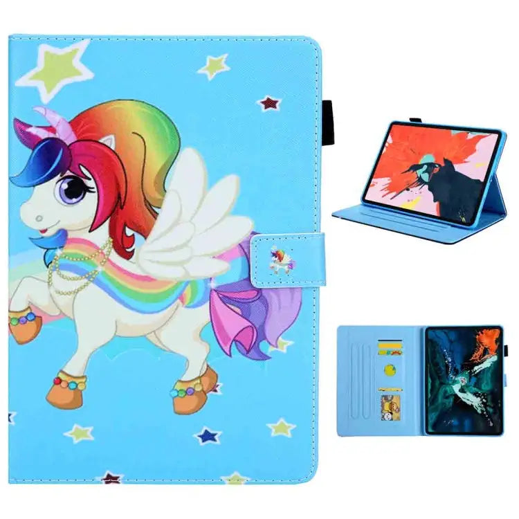 For iPad Pro 11 (2020) & (2018) Painted Pattern Tablet PC Protective Leather Case with Bracket & Card Slot & Photo