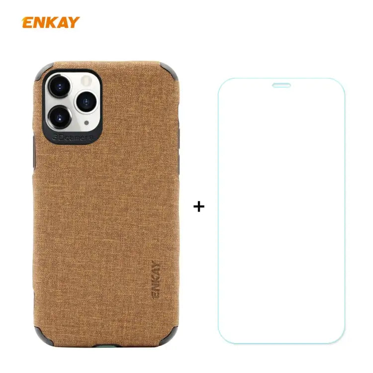 For iPhone 11 Pro ENKAY ENK-PC0322 2 in 1 Business Series Denim Texture PU Leather + TPU Soft Slim Case Cover & 0.26mm