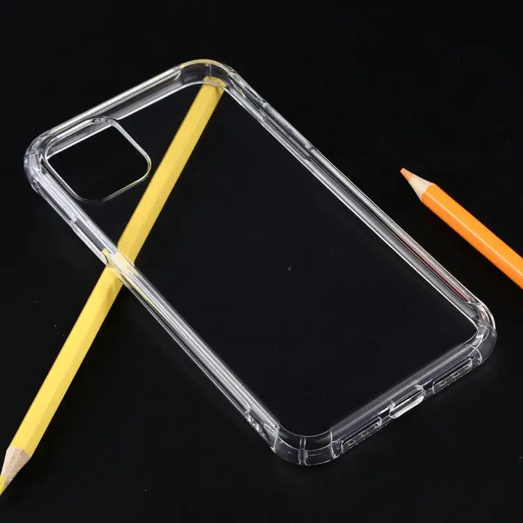 For iPhone 11 Shockproof Thick Transparent TPU Protective Case - For iPhone 11 / Transparent