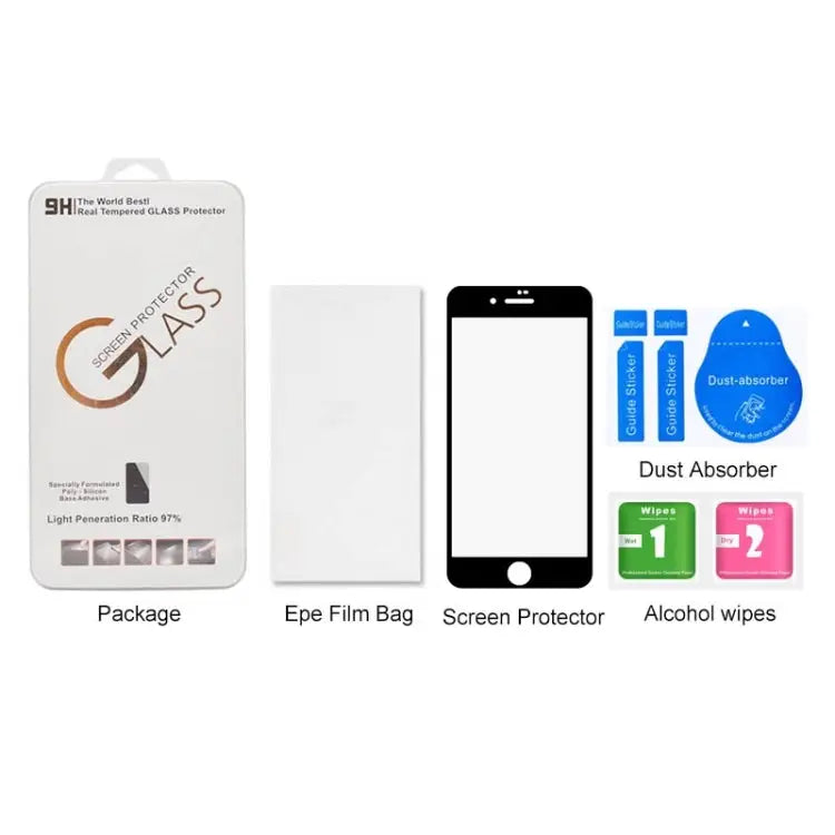 For iPhone 8 / 7 0.3mm 9H Surface Hardness Curved Full Screen Tempered Glass Screen Protector - For iPhone 8 & 7(1 PC)