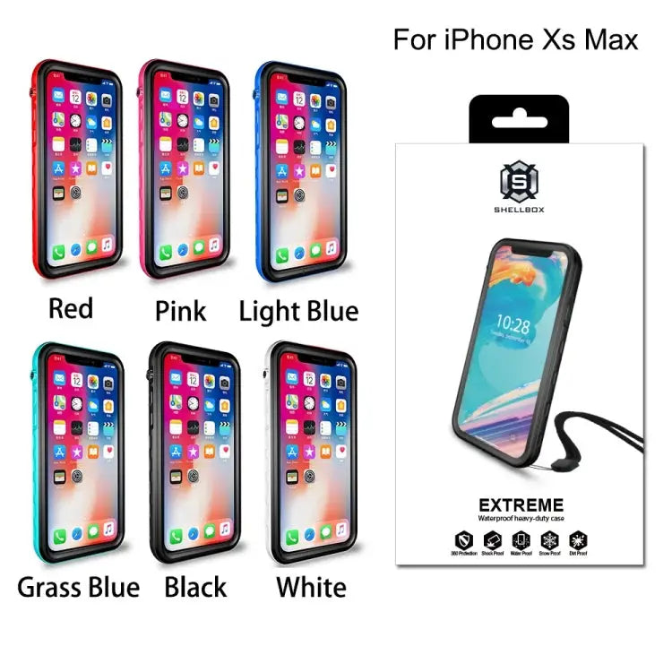 For iPhone XS Max 2m Waterproof Snowproof 2m Shockproof Dustproof PC + Silicone Case For iPhone XS Max - For iPhone XS