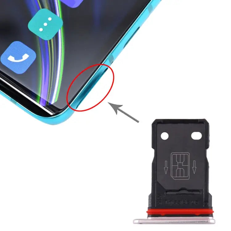 For OnePlus 8 Original SIM Card Tray For OnePlus 8(single card) - For OnePlus 8(single card) / Silver