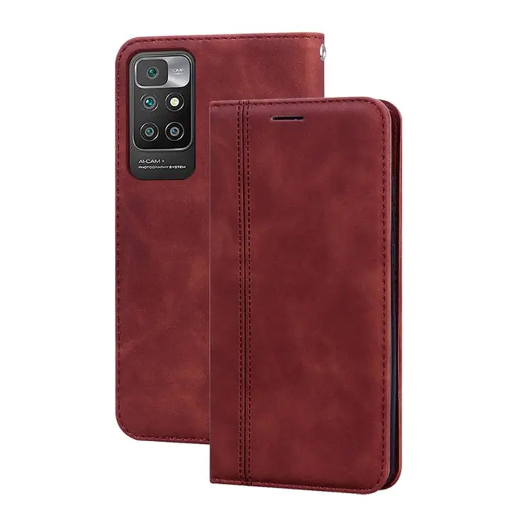 Frosted Business Magnetic Horizontal Flip PU Leather Case with Holder & Card Slot & Lanyard For iPhone 13 mini