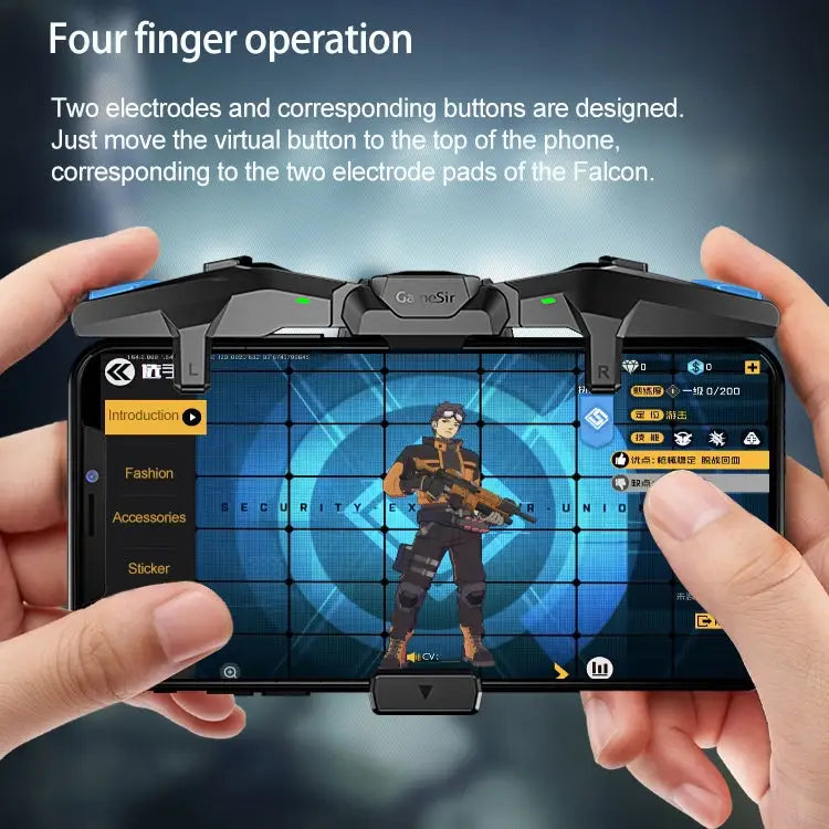 GameSir F4 Foldable Eagle Wing Shaped Physical Direct Connect Capacitor Gamepad Compatible with IOS & Android System