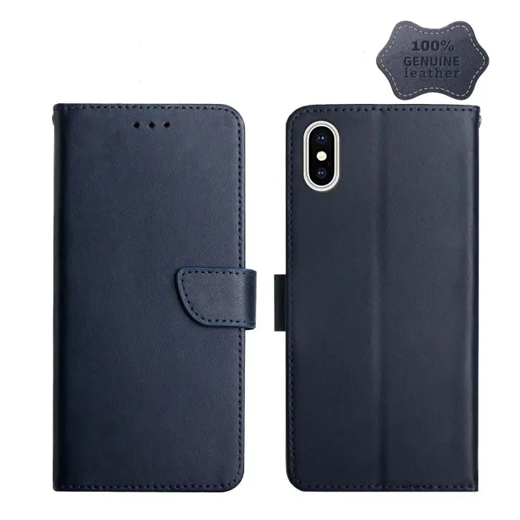 Genuine Leather Fingerprint-proof Horizontal Flip Phone Case For iPhone X For iPhone XR For iPhone XS Max - For iPhone