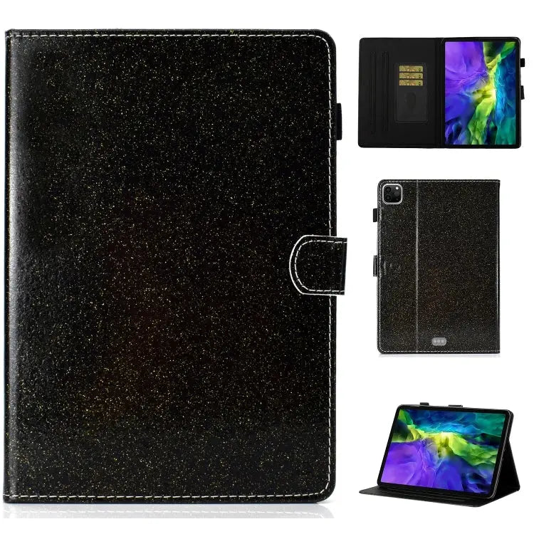 Glitter Smart Leather Tablet Case For iPad Pro 11 2024 - For iPad Pro 11 2024 / Black - Apple Accessories